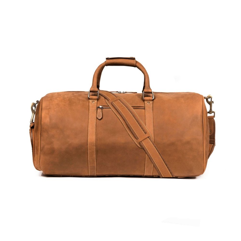 DRAKENSBERG Weekender Finn Cognac Brown  handmade travel bag - Picture 2 of 6